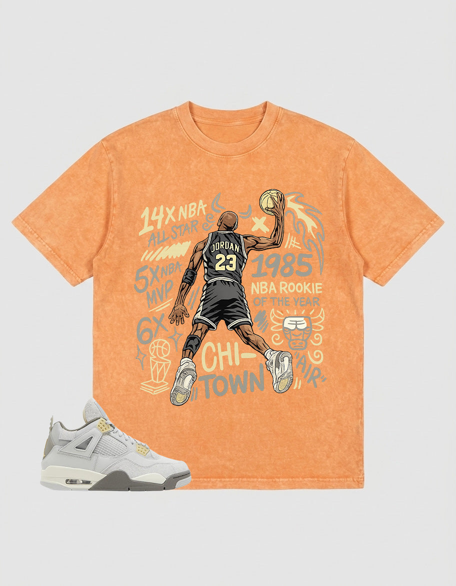 Grey Photon Dust 4s Zadago Washed T-shirt Jordan 23 All Star Graphic