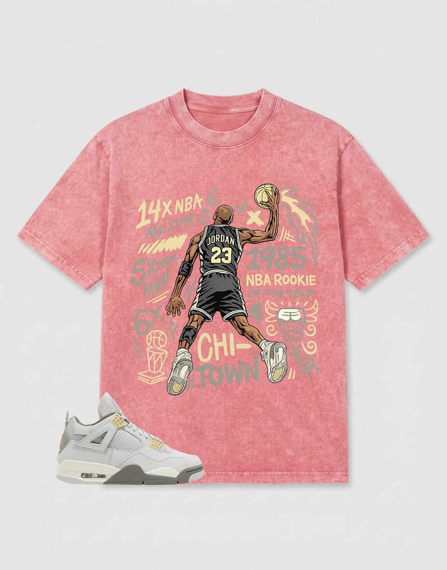 Grey Photon Dust 4s Zadago Washed T-shirt Jordan 23 All Star Graphic