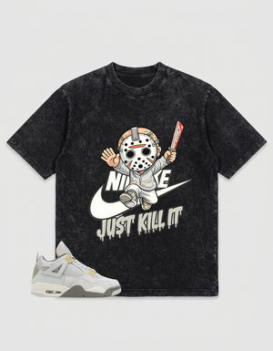 Grey Photon Dust 4s Zadago Washed T-shirt Just Kill It Graphic