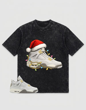 Grey Photon Dust 4s Zadago Washed T-shirt Kickmas Graphic