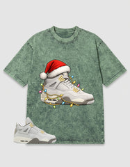 Grey Photon Dust 4s Zadago Washed T-shirt Kickmas Graphic