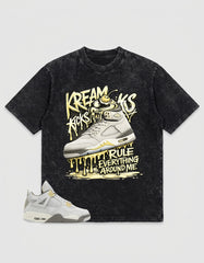 Grey Photon Dust 4s Zadago Washed T-shirt Kream Kicks Graphic