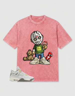 Grey Photon Dust 4s Zadago Washed T-shirt Little Jason Graphic