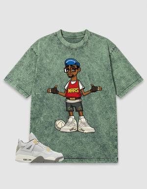 Grey Photon Dust 4s Zadago Washed T-shirt Mars 23 Graphic