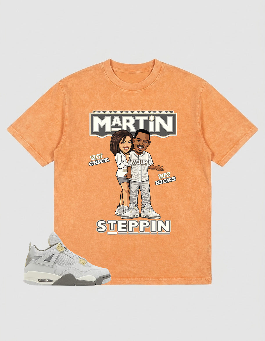 Grey Photon Dust 4s Zadago Washed T-shirt Martin Steppin Graphic