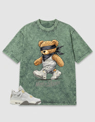Grey Photon Dust 4s Zadago Washed T-shirt Move In Silence Graphic