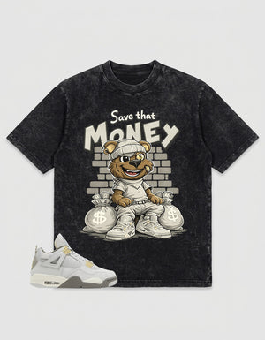 Grey Photon Dust 4s Zadago Washed T-shirt Save That Money Graphic