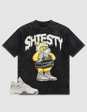 Grey Photon Dust 4s Zadago Washed T-shirt Shiesty Pooh Graphic