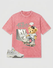 Grey Photon Dust 4s Zadago Washed T-shirt Skate Boy Graphic