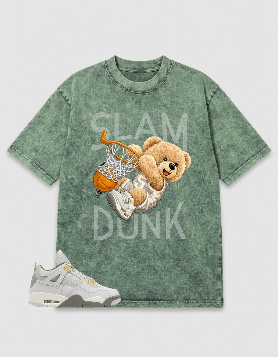 Grey Photon Dust 4s Zadago Washed T-shirt Slam Dunk Graphic