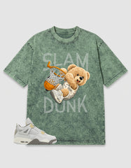 Grey Photon Dust 4s Zadago Washed T-shirt Slam Dunk Graphic