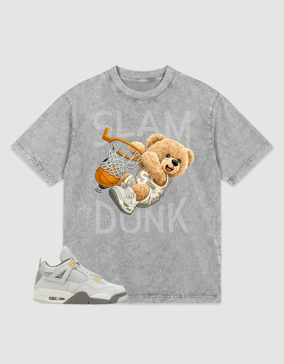 Grey Photon Dust 4s Zadago Washed T-shirt Slam Dunk Graphic