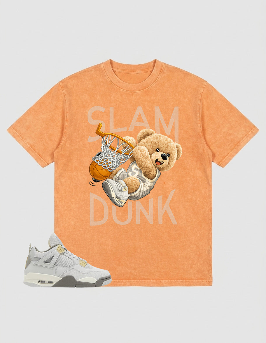 Grey Photon Dust 4s Zadago Washed T-shirt Slam Dunk Graphic