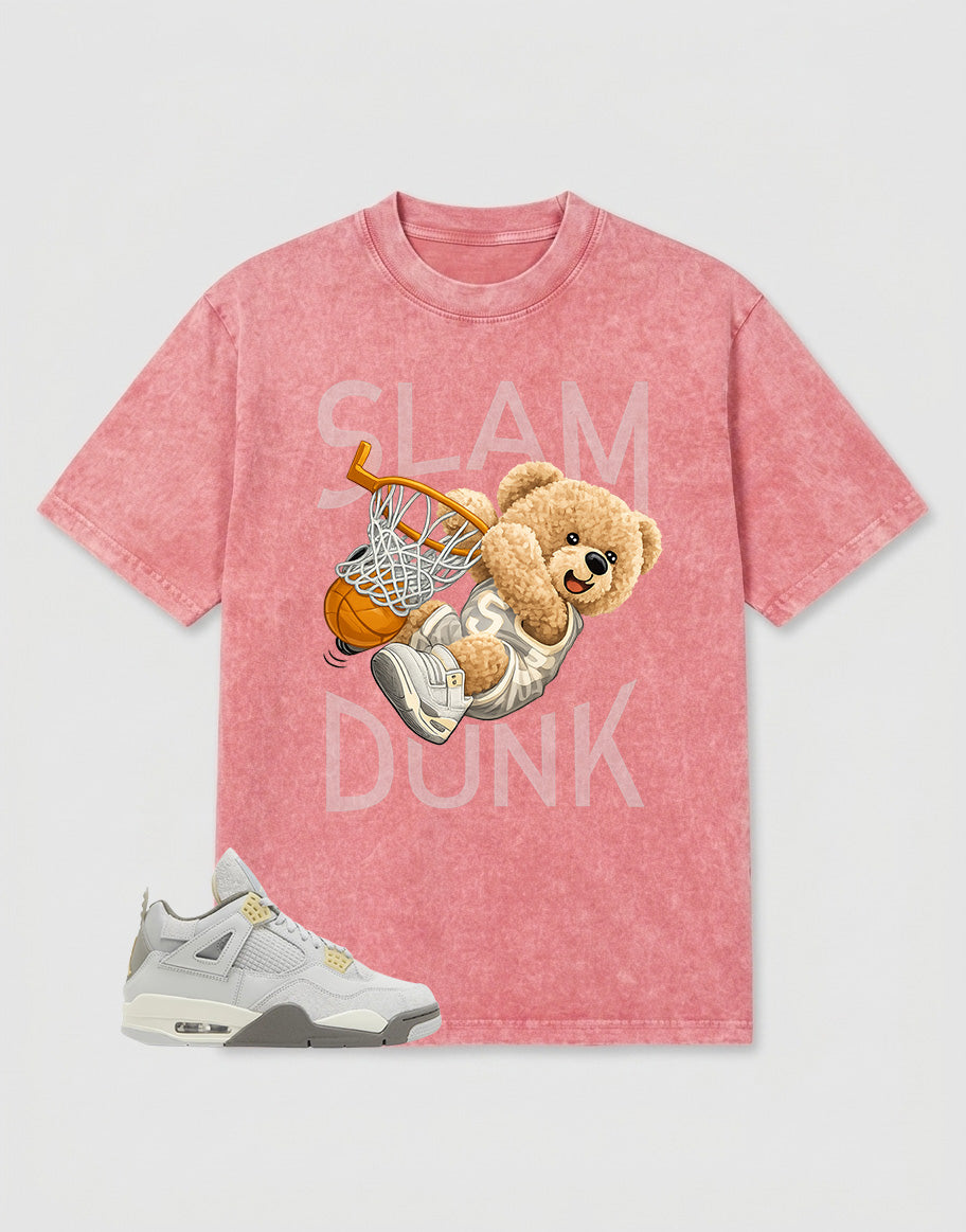 Grey Photon Dust 4s Zadago Washed T-shirt Slam Dunk Graphic