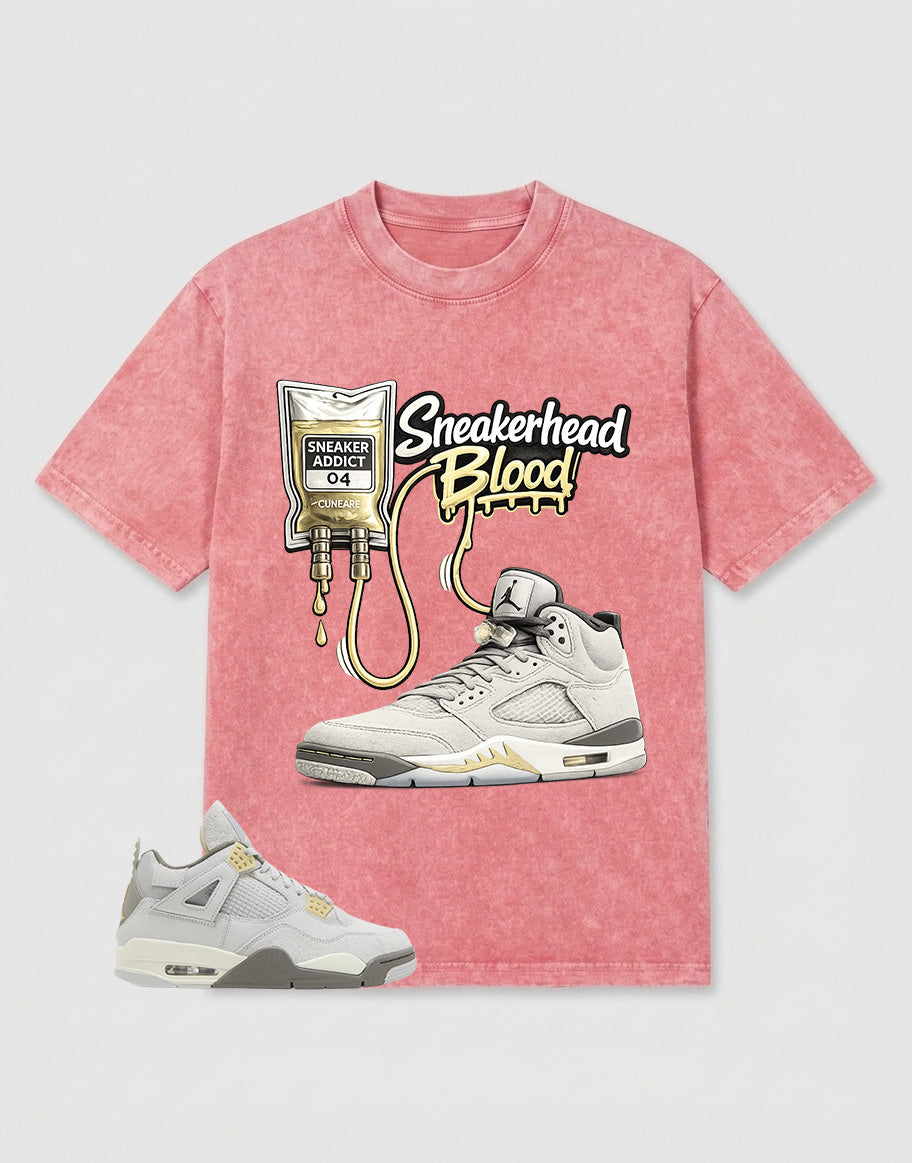 Grey Photon Dust 4s Zadago Washed T-shirt Sneakerhead Blood Graphic