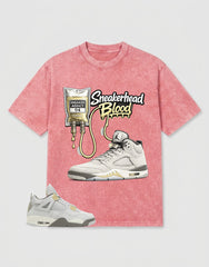 Grey Photon Dust 4s Zadago Washed T-shirt Sneakerhead Blood Graphic