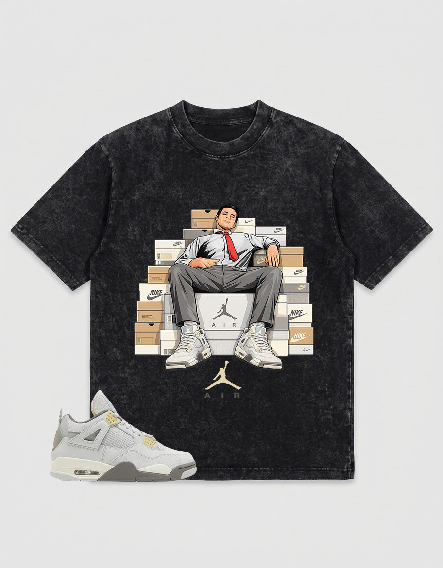 Grey Photon Dust 4s Zadago Washed T-shirt Sole Boss Graphic