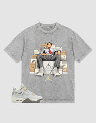 Grey Photon Dust 4s Zadago Washed T-shirt Sole Boss Graphic