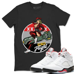 Pin Up Girl Shirt - Match Air Jordan 5 'Fire Red' 2025
