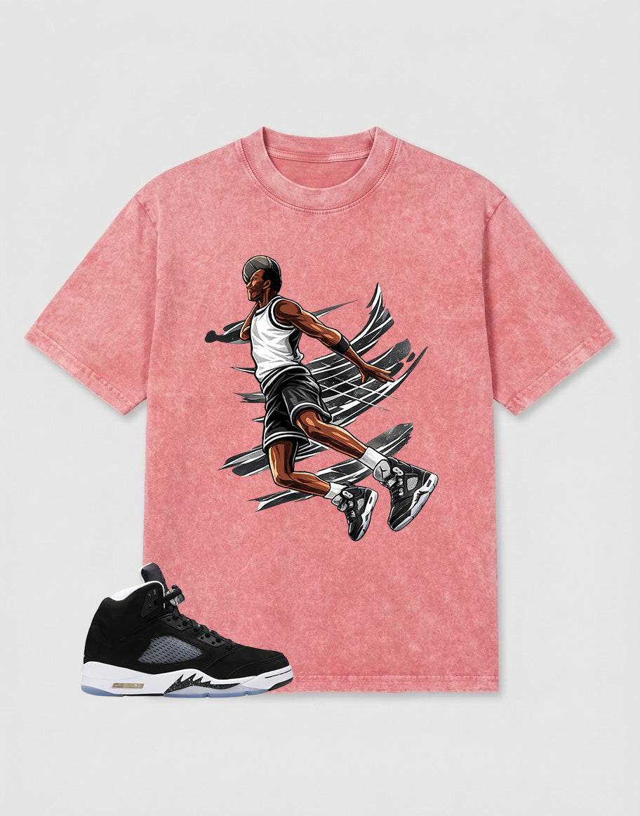 Cool Grey Oreo 5s Zadago Washed T-shirt Air Ball Graphic