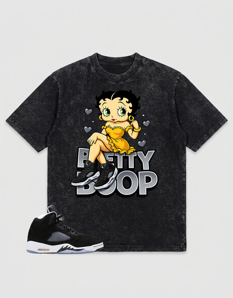 Oreo 5s Zadago Washed T-shirt Betty Boop Graphic