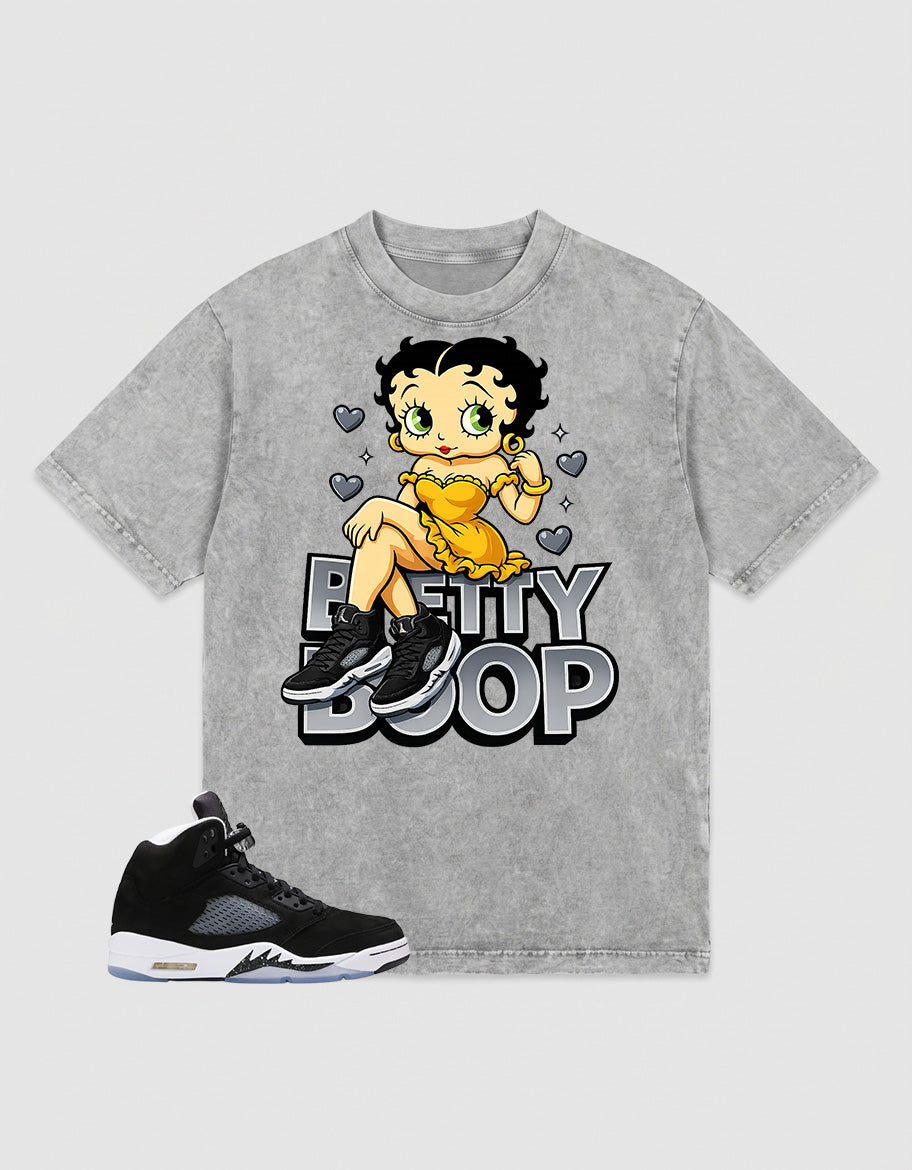 Oreo 5s Zadago Washed T-shirt Betty Boop Graphic