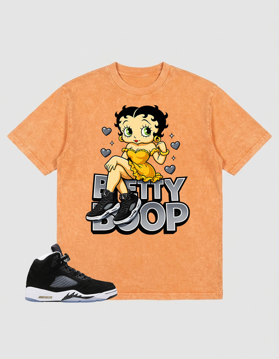 Oreo 5s Zadago Washed T-shirt Betty Boop Graphic