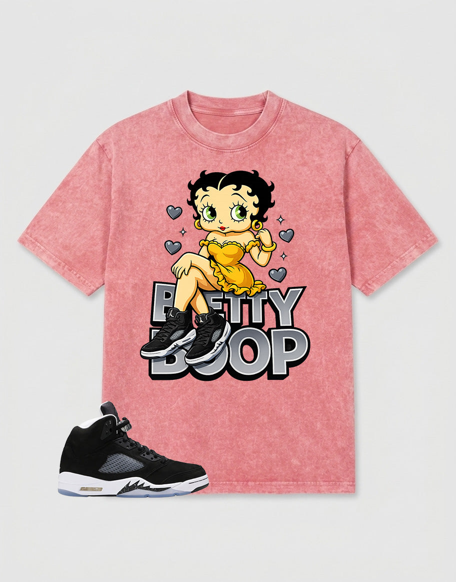 Oreo 5s Zadago Washed T-shirt Betty Boop Graphic