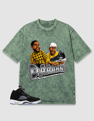 Cool Grey Oreo 5s Zadago Washed T-shirt Daaamn Sneaker Graphic