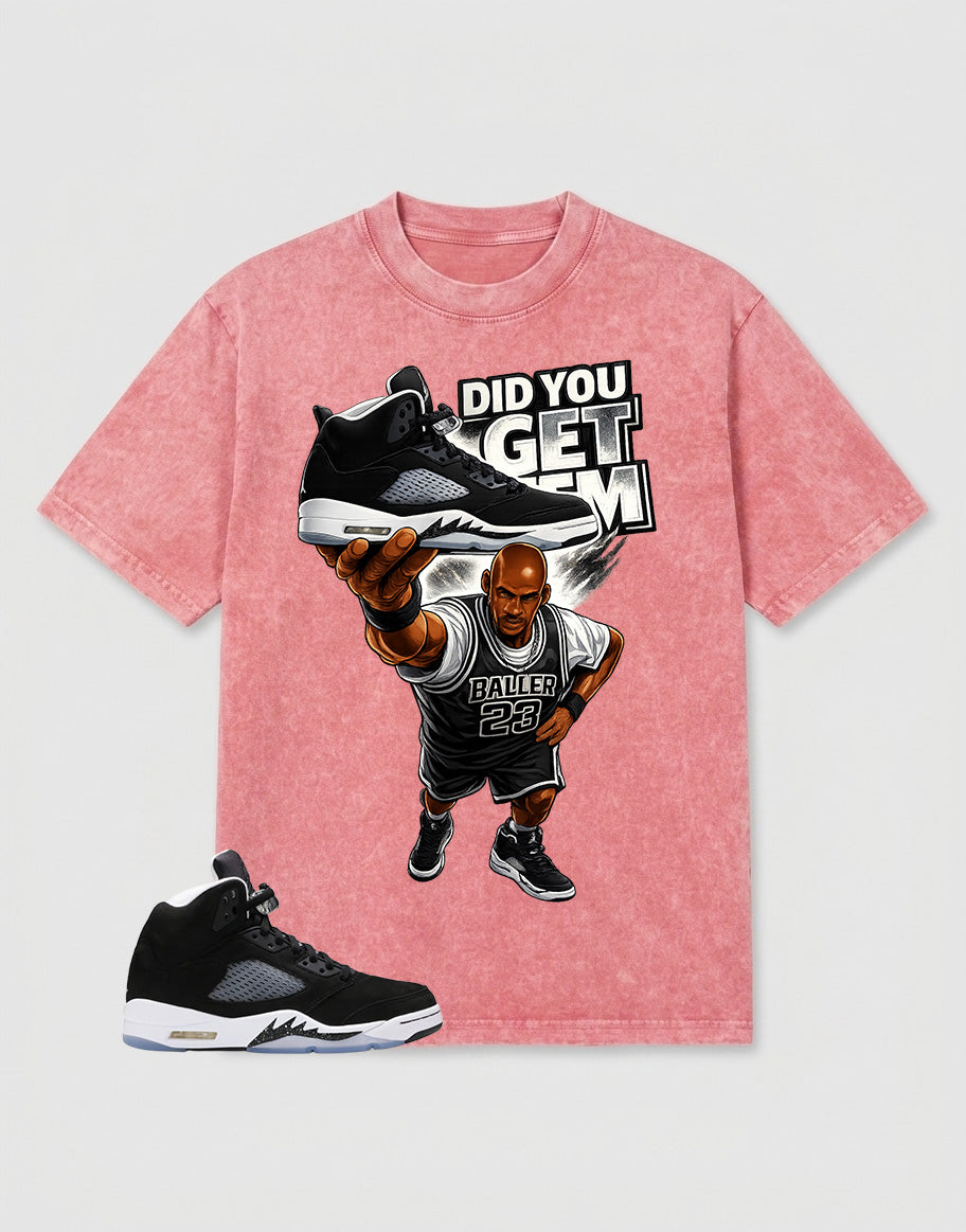 Cool Grey Oreo 5s Zadago Washed T-shirt Did You Get Em Graphic