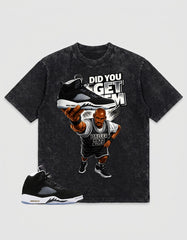 Cool Grey Oreo 5s Zadago Washed T-shirt Did You Get Em Graphic