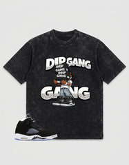 Cool Grey Oreo 5s Zadago Washed T-shirt Drip Gang Graphic