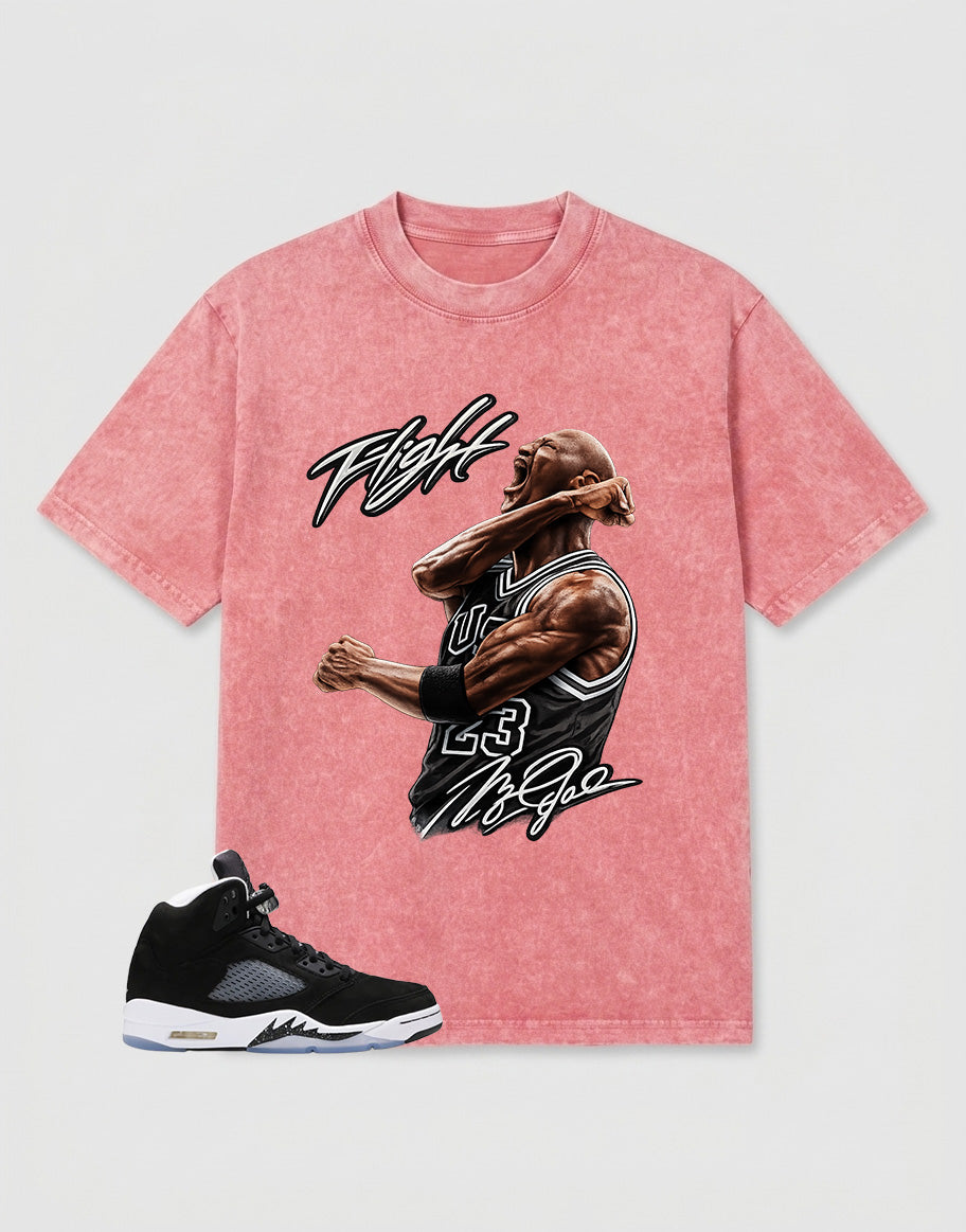 Cool Grey Oreo 5s Zadago Washed T-shirt Flight MJ Graphic