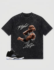 Cool Grey Oreo 5s Zadago Washed T-shirt Flight MJ Graphic