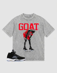 Cool Grey Oreo 5s Zadago Washed T-shirt Goat Rare Air Graphic