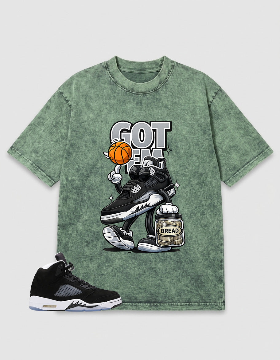 Cool Grey Oreo 5s Zadago Washed T-shirt Got Em Bread Graphic