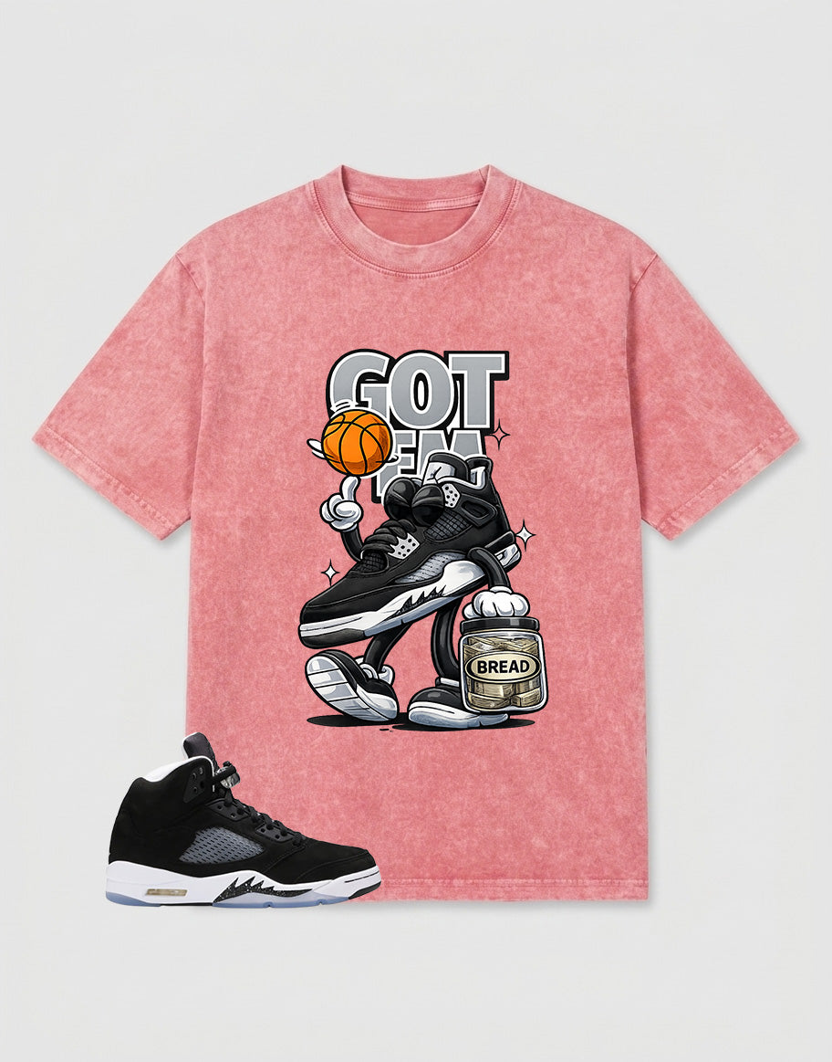 Cool Grey Oreo 5s Zadago Washed T-shirt Got Em Bread Graphic