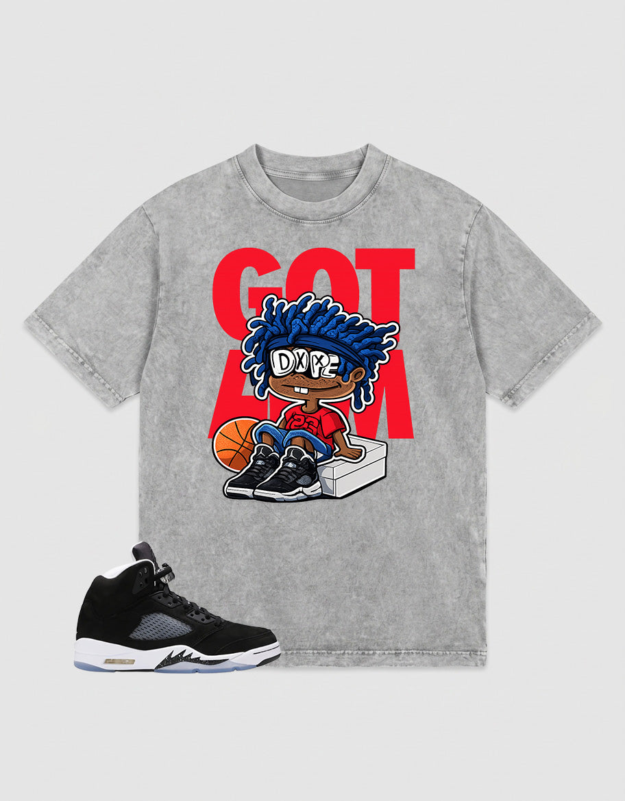 Cool Grey Oreo 5s Zadago Washed T-shirt Got 'Em GS Graphic