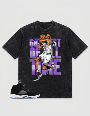Cool Grey Oreo 5s Zadago Washed T-shirt Greatest Of All Time Graphic