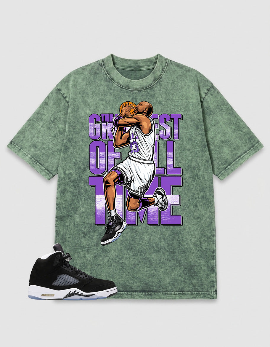 Cool Grey Oreo 5s Zadago Washed T-shirt Greatest Of All Time Graphic