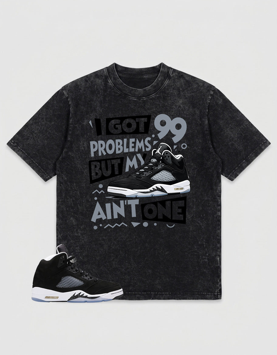 Cool Grey Oreo 5s Zadago Washed T-shirt I Got 99 Problems Graphic