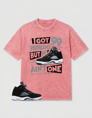 Cool Grey Oreo 5s Zadago Washed T-shirt I Got 99 Problems Graphic