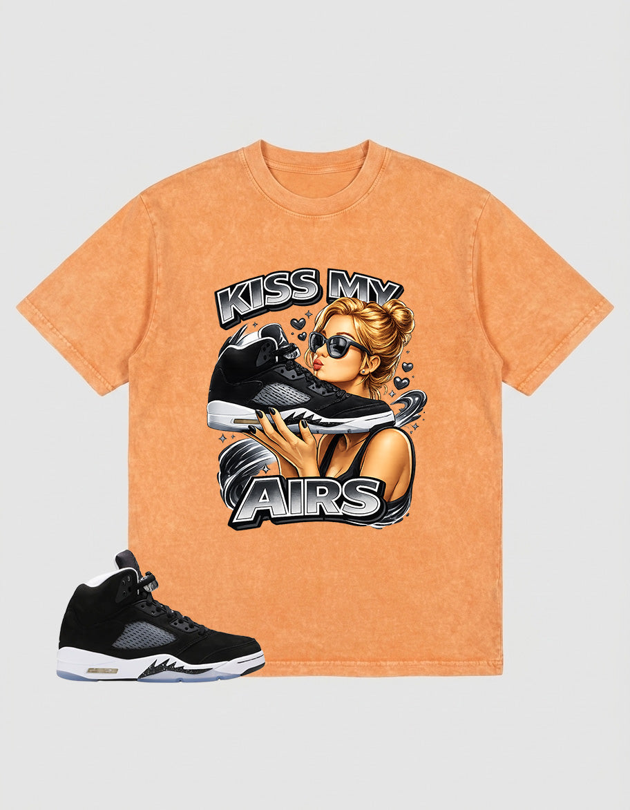 Oreo 5s Zadago Washed T-shirt Kiss My Airs Graphic