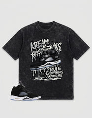 Cool Grey Oreo 5s Zadago Washed T-shirt Kream Kicks Graphic