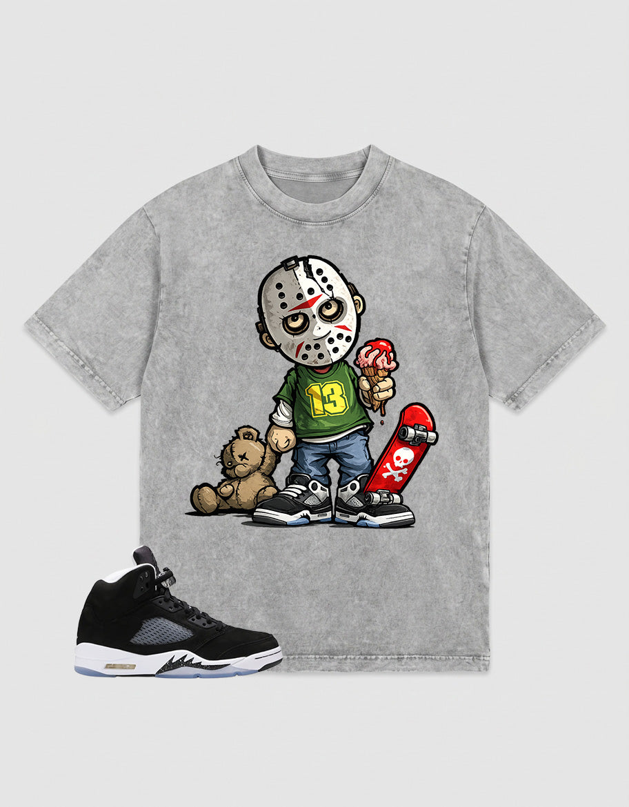 Oreo 5s Zadago Washed T-shirt Little Jason Graphic