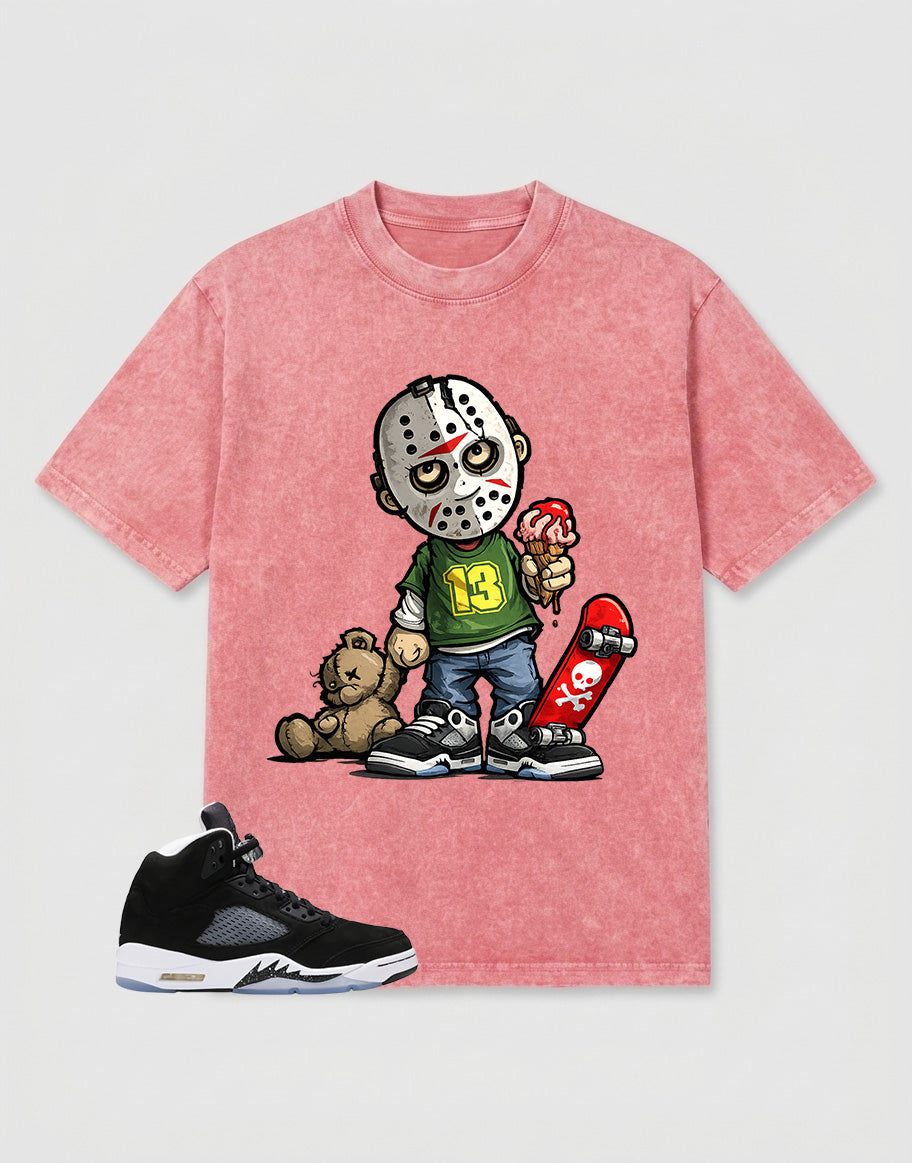 Oreo 5s Zadago Washed T-shirt Little Jason Graphic