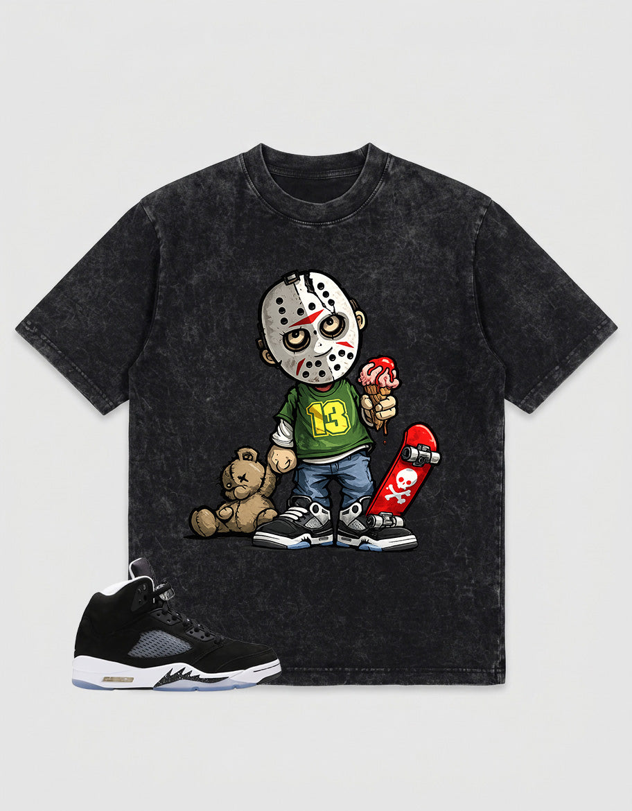 Oreo 5s Zadago Washed T-shirt Little Jason Graphic