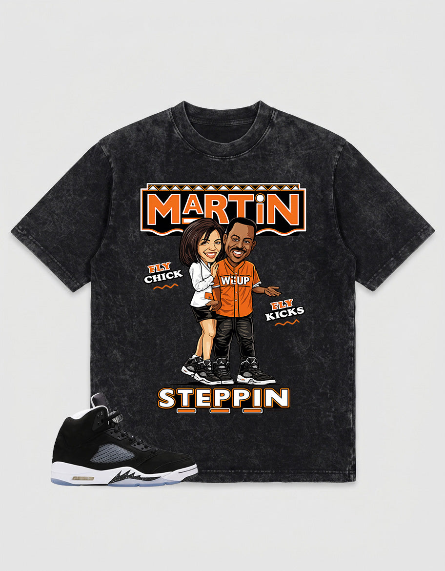Cool Grey Oreo 5s Zadago Washed T-shirt Martin Steppin Graphic