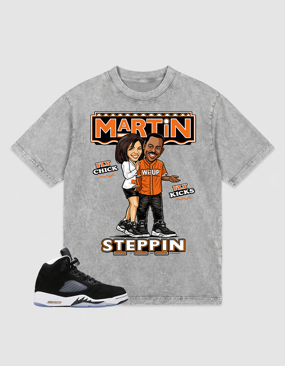 Cool Grey Oreo 5s Zadago Washed T-shirt Martin Steppin Graphic