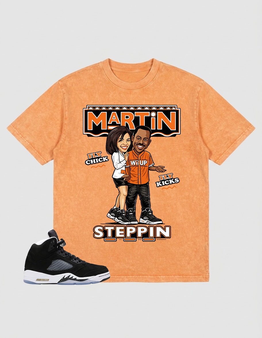 Cool Grey Oreo 5s Zadago Washed T-shirt Martin Steppin Graphic